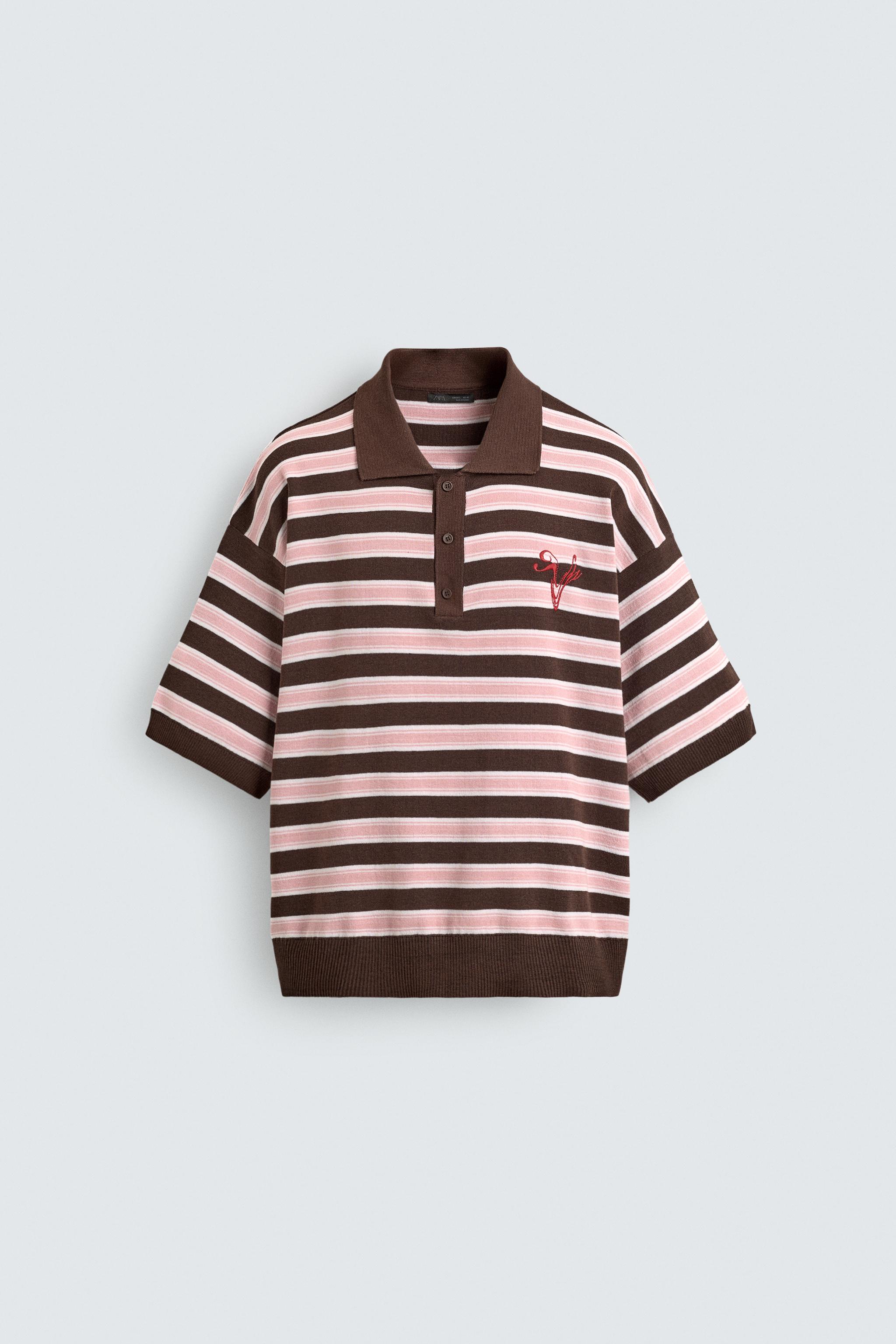 POLO EN JACQUARD À RAYURES